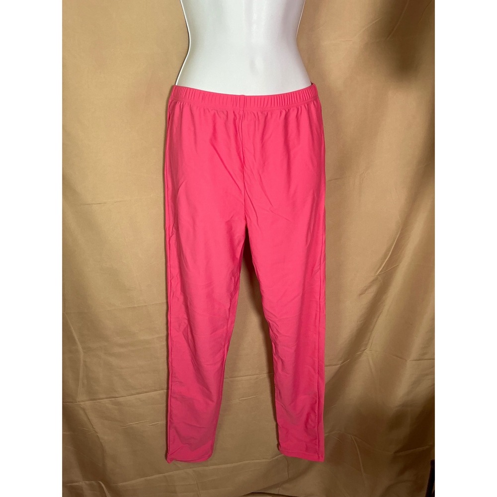 Large Burkini Modest Swimsuit Women 4 Piece Set Pink Red Excellent Geometric - Picture 3 of 16
